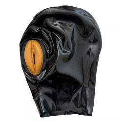 LateXcite Cagoule avec vulve Vagina Hood Noire